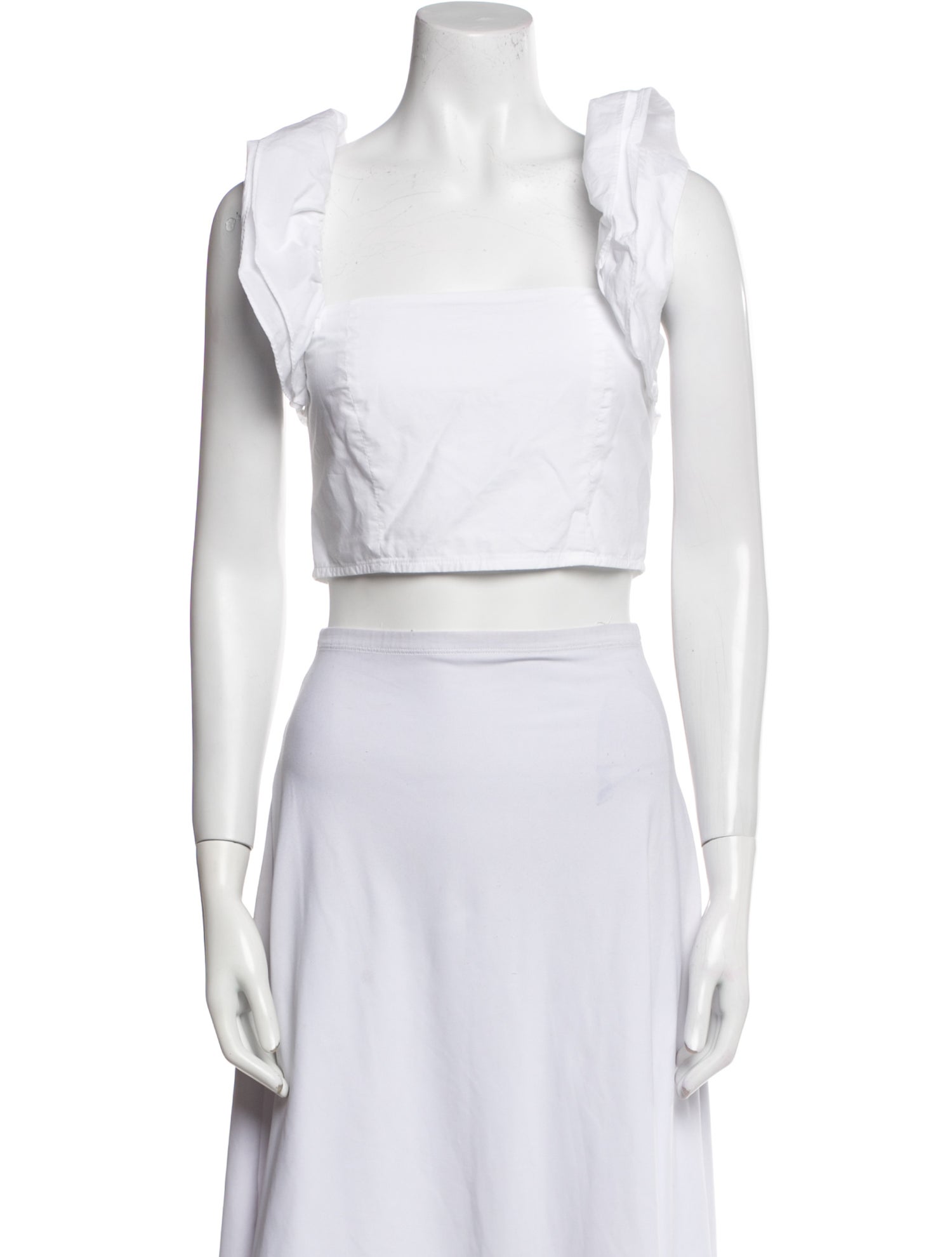 Cara Cara Square Neckline Sleeveless Crop Top