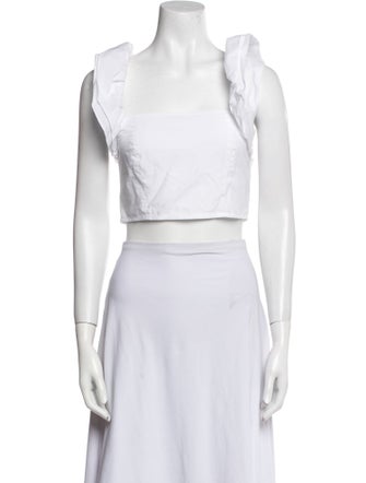 Cara Cara Square Neckline Sleeveless Crop Top