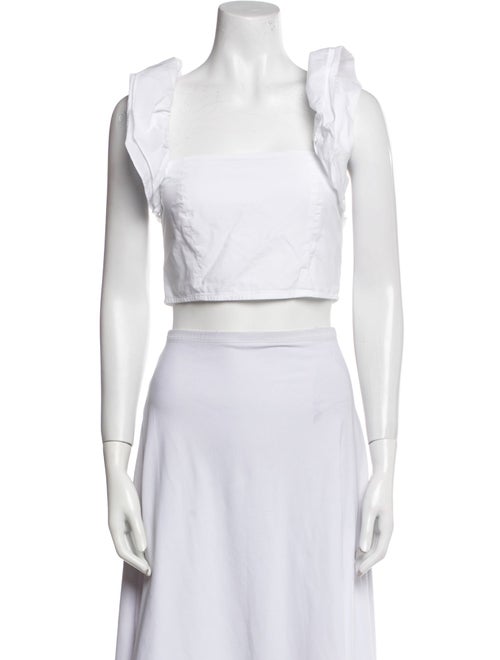 Cara Cara Square Neckline Sleeveless Crop Top