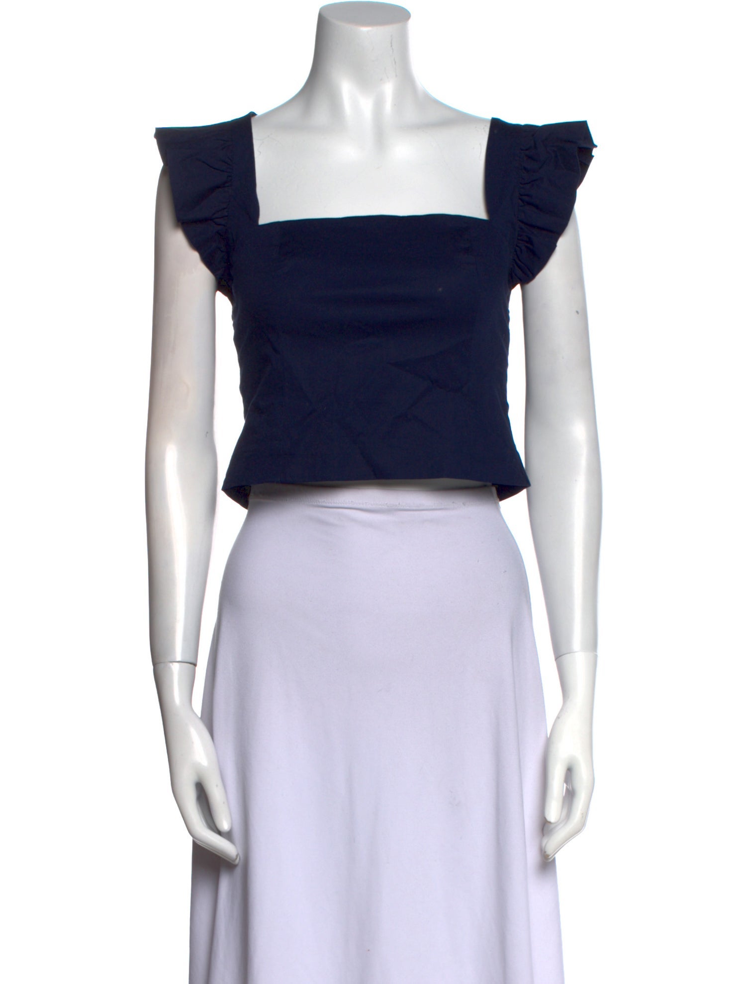 Cara Cara Square Neckline Sleeveless Crop Top
