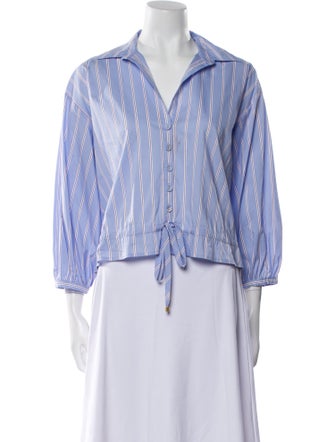 Cara Cara Striped V-Neck Crop Top