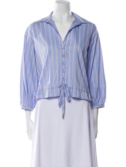 Cara Cara Striped V-Neck Crop Top