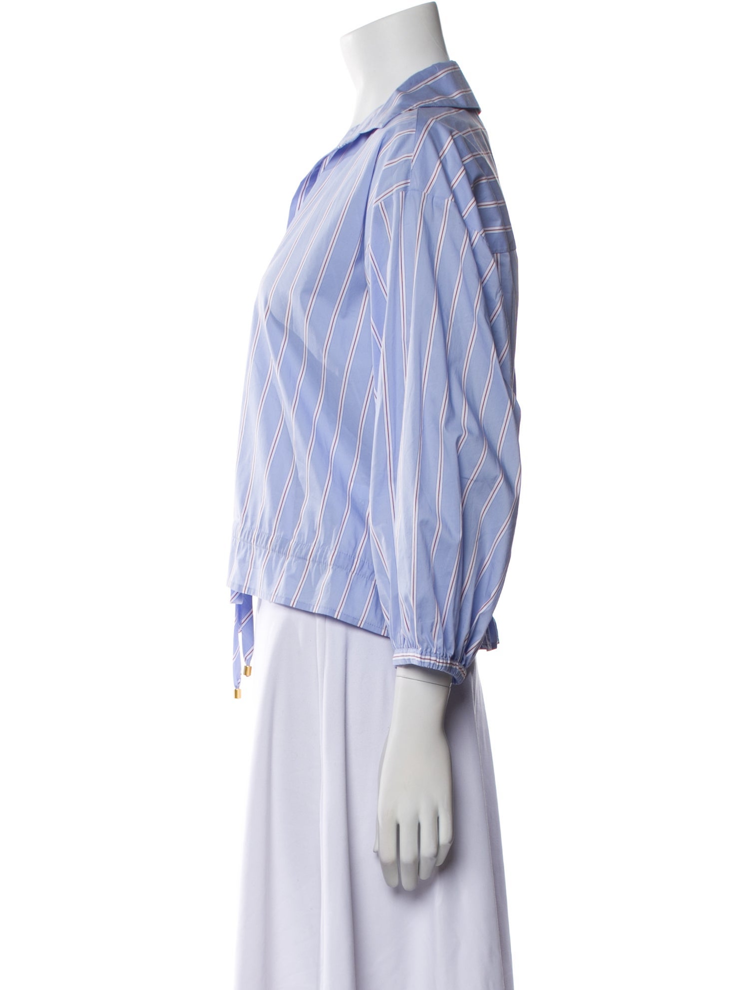 Cara Cara Striped V-Neck Crop Top