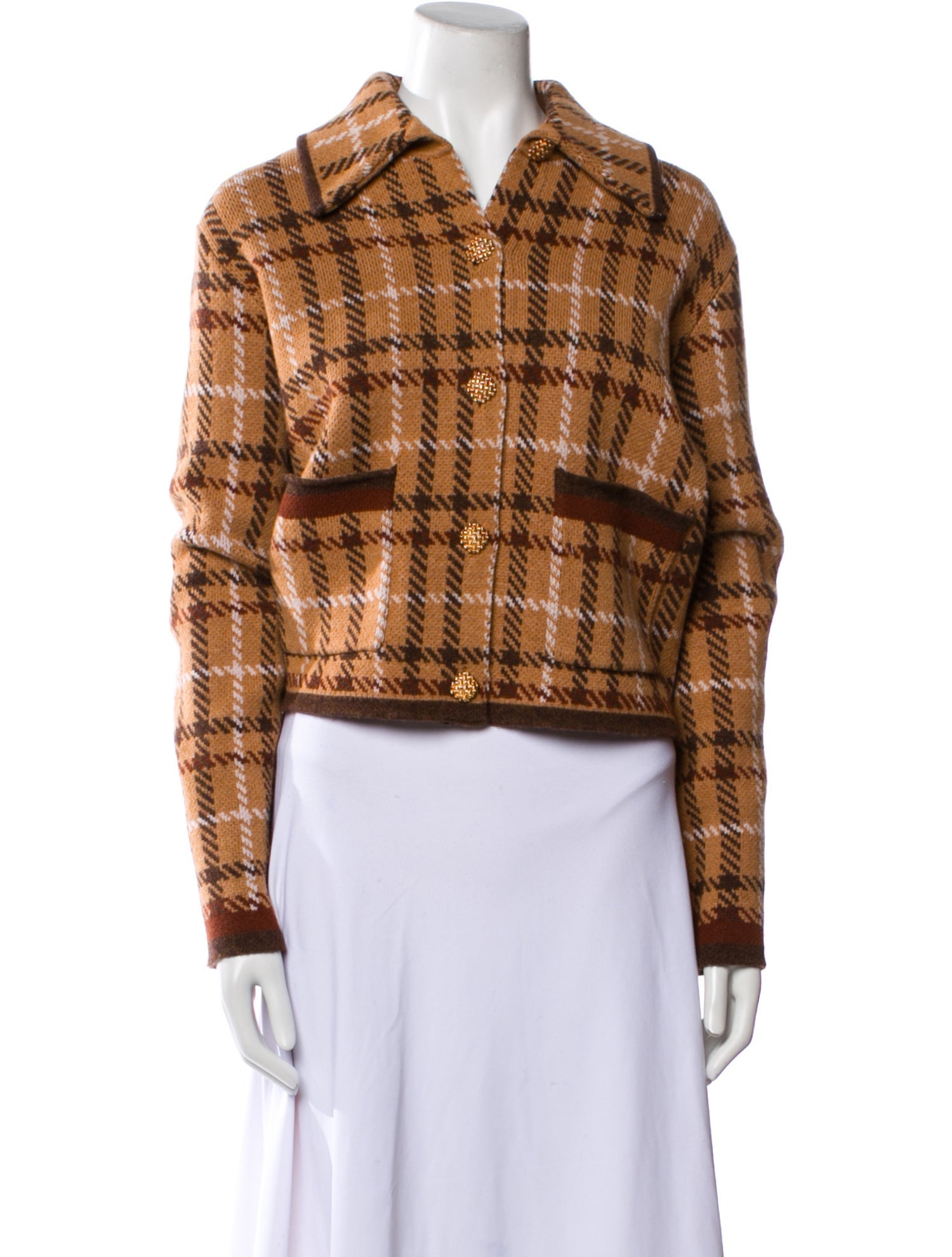 Cara Cara Wool Plaid Print Jacket w/ Tags