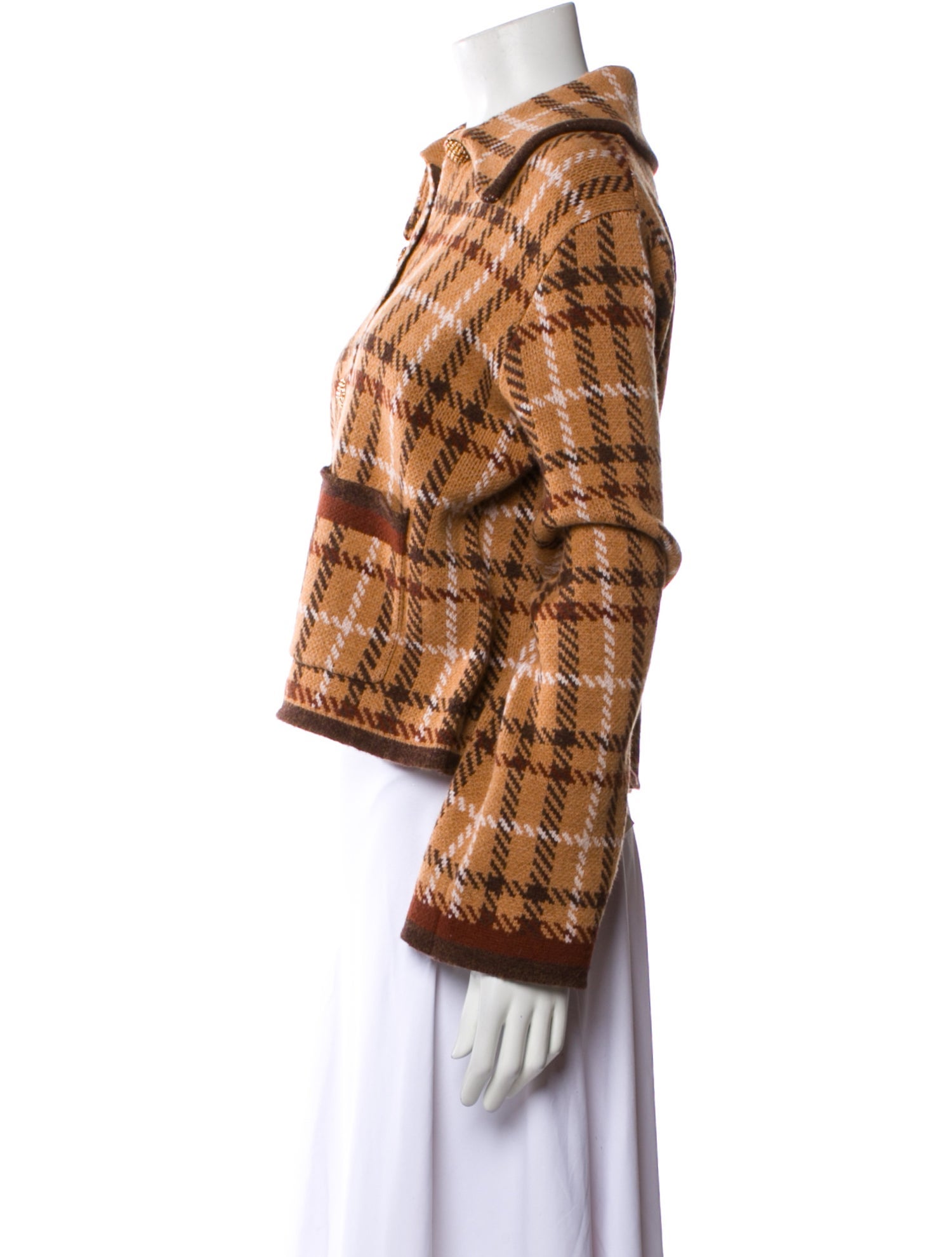 Cara Cara Wool Plaid Print Jacket w/ Tags