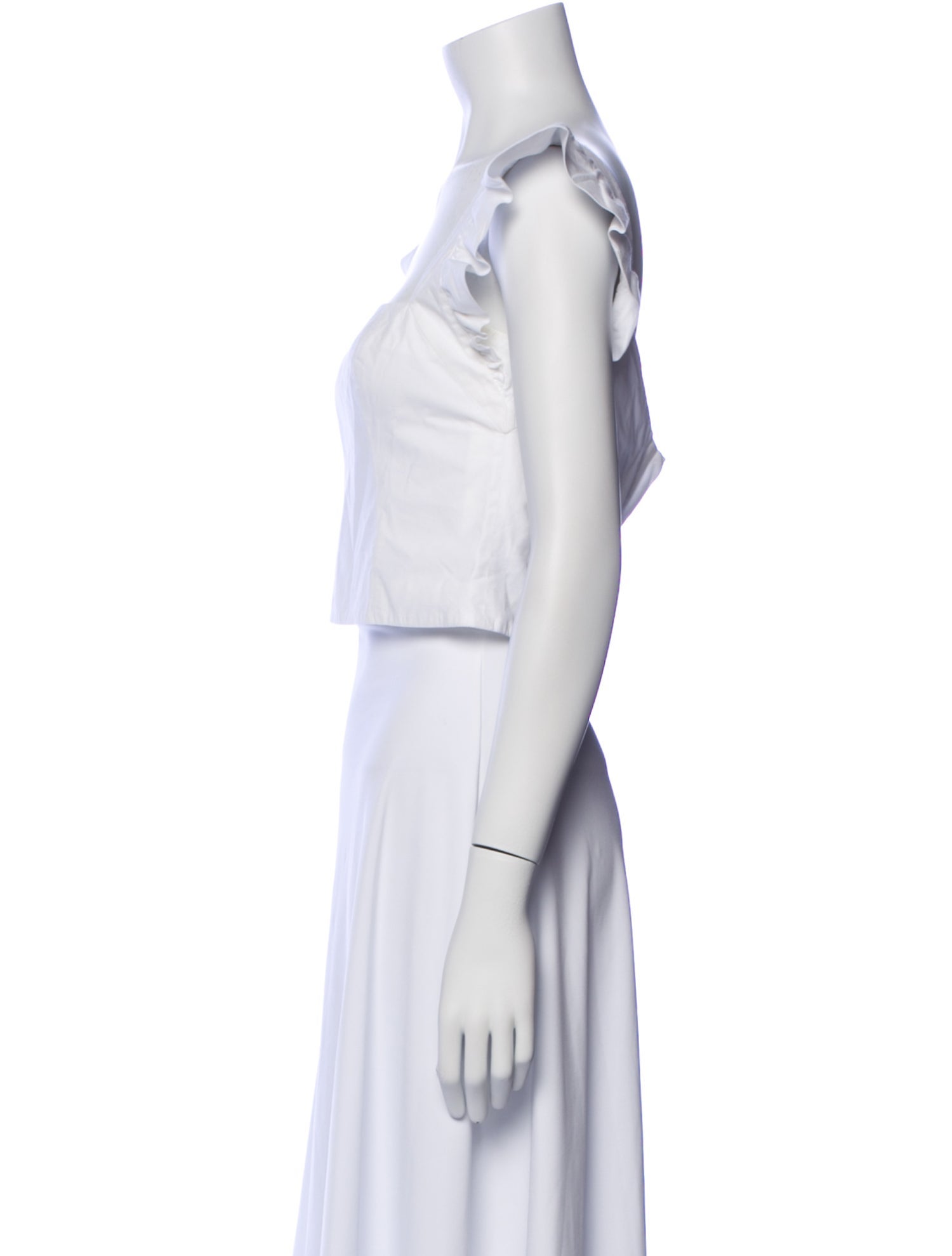 Cara Cara Square Neckline Short Sleeve Crop Top