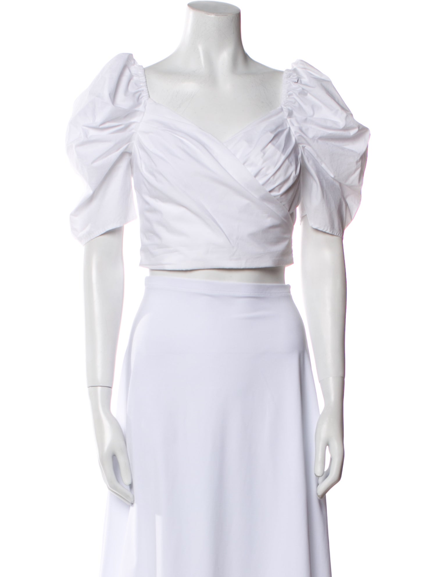 Cara Cara Plunge Neckline Short Sleeve Crop Top