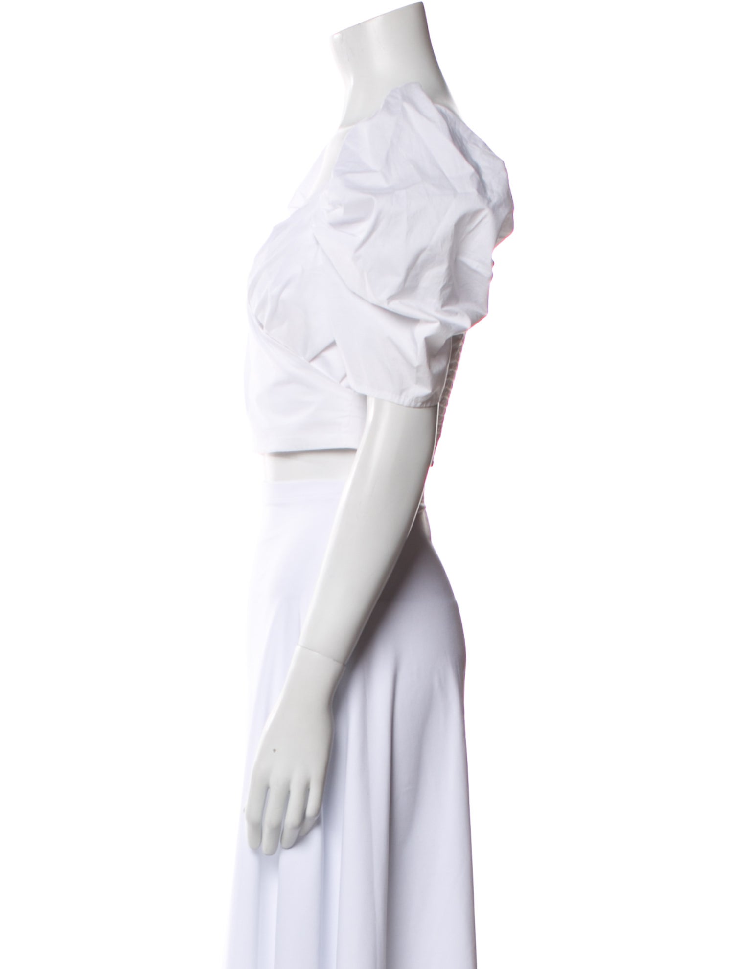 Cara Cara Plunge Neckline Short Sleeve Crop Top