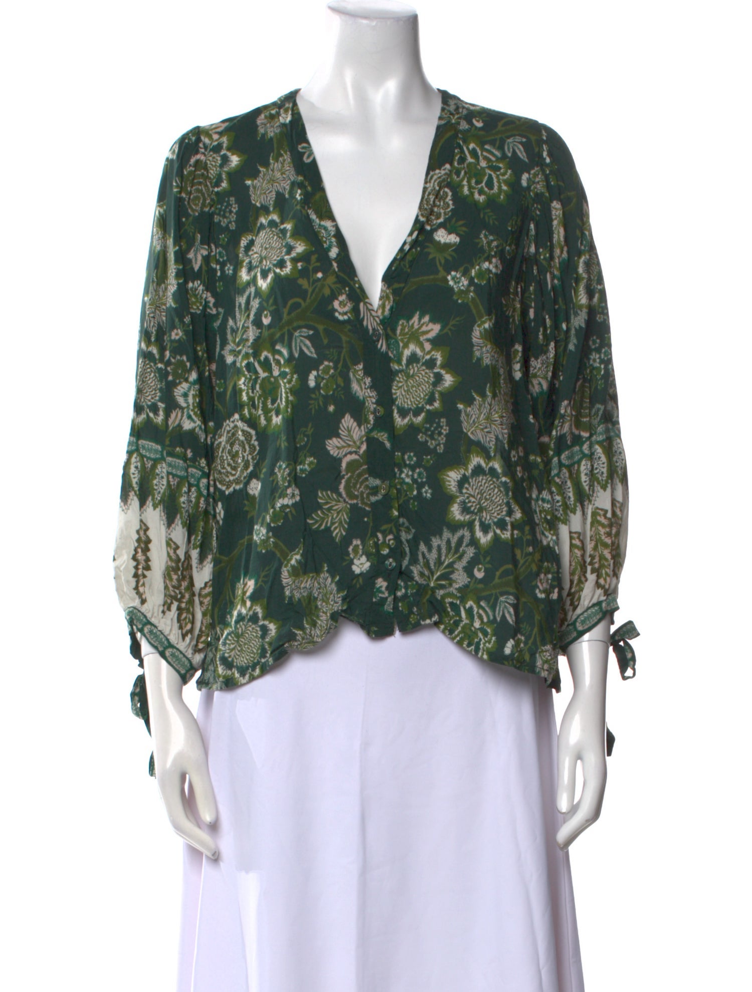 Cara Cara Floral Print V-Neck Blouse