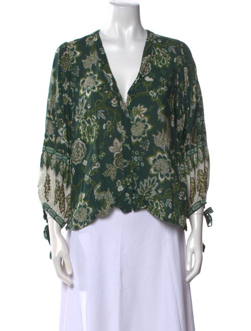 Cara Cara Floral Print V-Neck Blouse