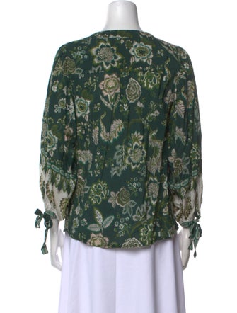 Cara Cara Floral Print V-Neck Blouse