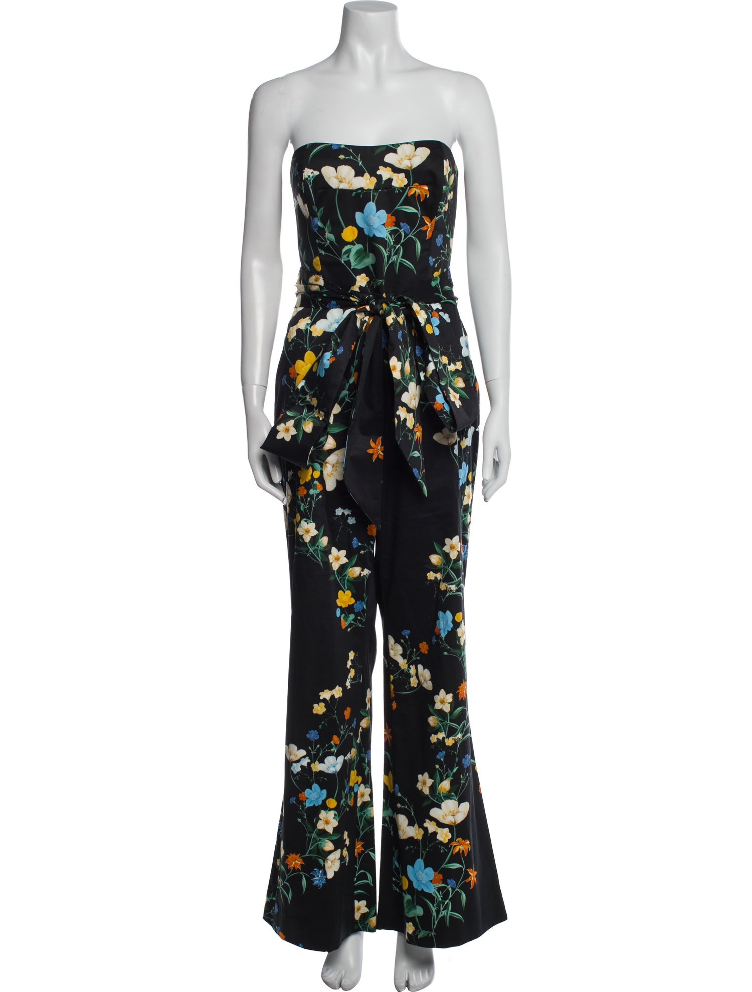 Cara Cara Floral Print Strapless Jumpsuit