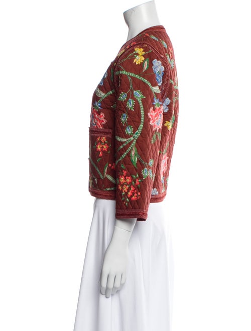 Cara Cara Linen Floral Print Evening Jacket