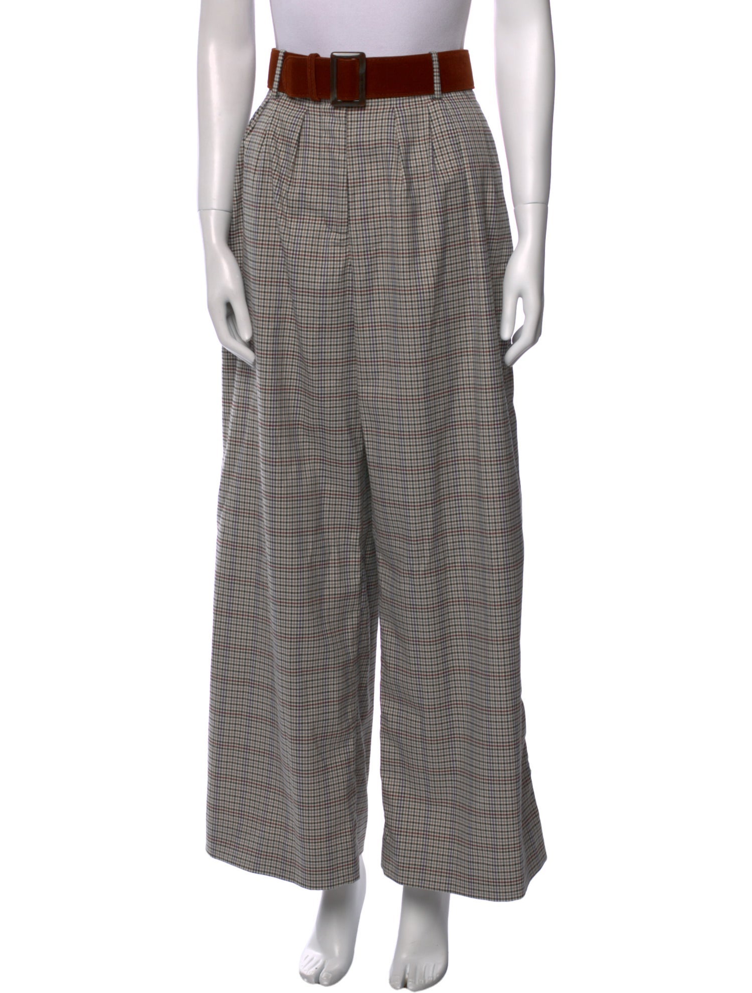 Cara Cara Plaid Print Wide Leg Pants