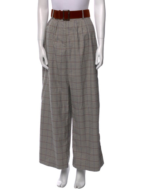 Cara Cara Plaid Print Wide Leg Pants