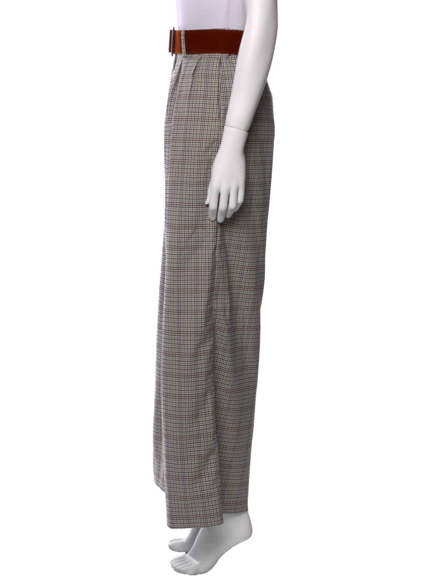 Cara Cara Plaid Print Wide Leg Pants