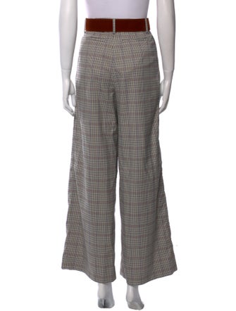 Cara Cara Plaid Print Wide Leg Pants