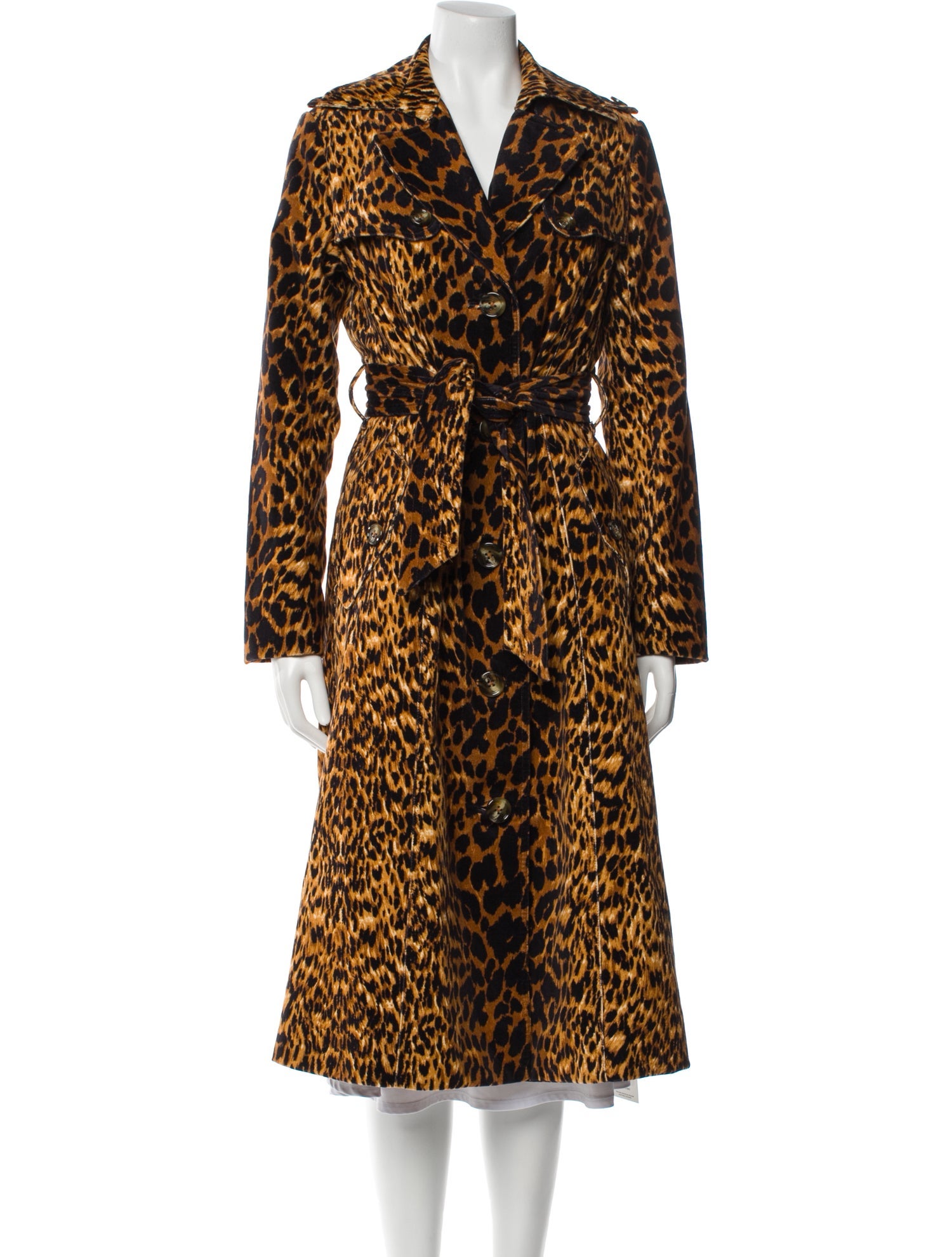 Cara Cara Animal Print Trench Coat