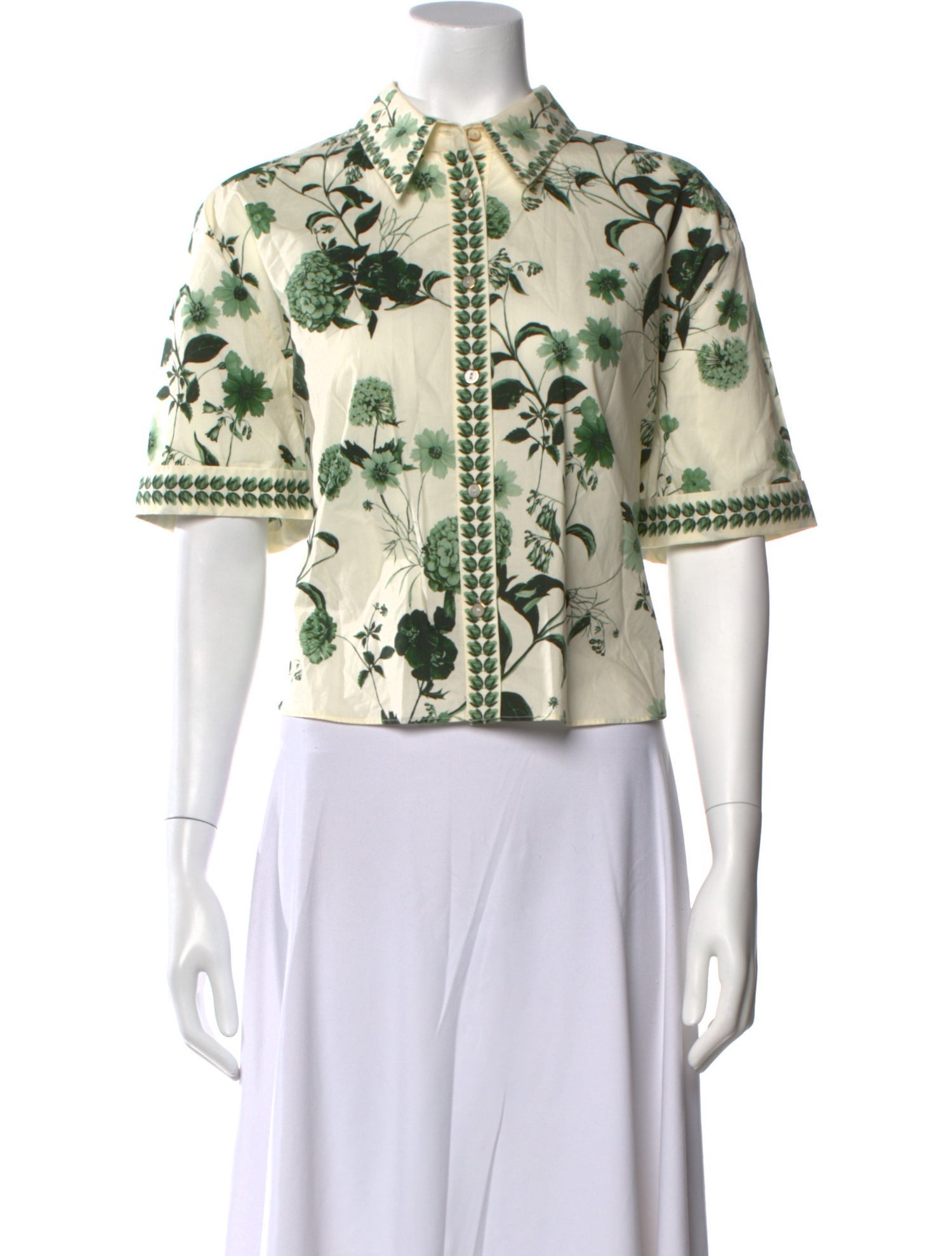 Cara Cara Floral Print Mock Neck Crop Top w/ Tags