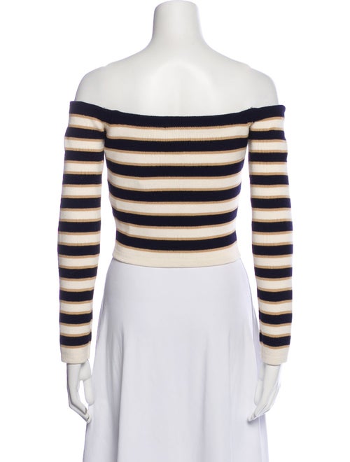 Cara Cara Striped Off-The-Shoulder Crop Top