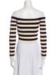 Cara Cara Striped Off-The-Shoulder Crop Top