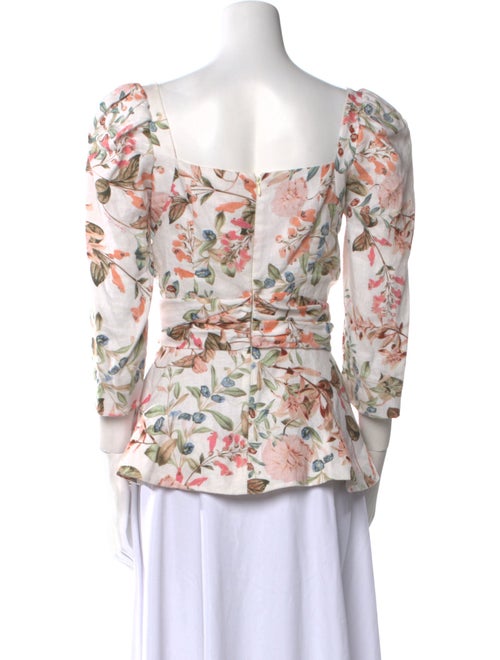 Cara Cara Linen Floral Print Blouse