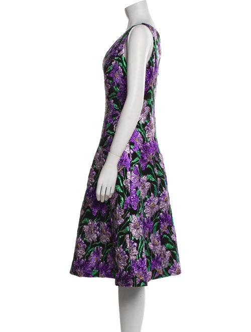 Carolina Herrera Floral Print Midi Length Dress