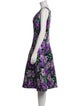 Carolina Herrera Floral Print Midi Length Dress