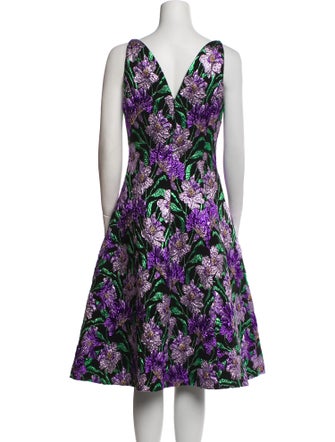 Carolina Herrera Floral Print Midi Length Dress