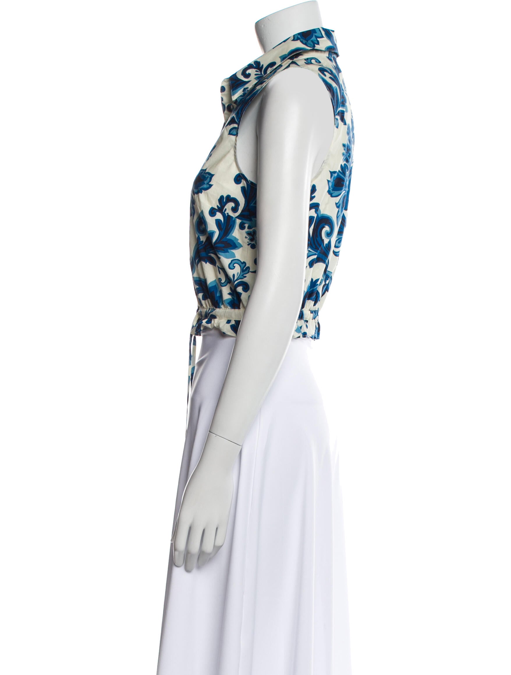 Cara Cara Floral Print V-Neck Crop Top w/ Tags