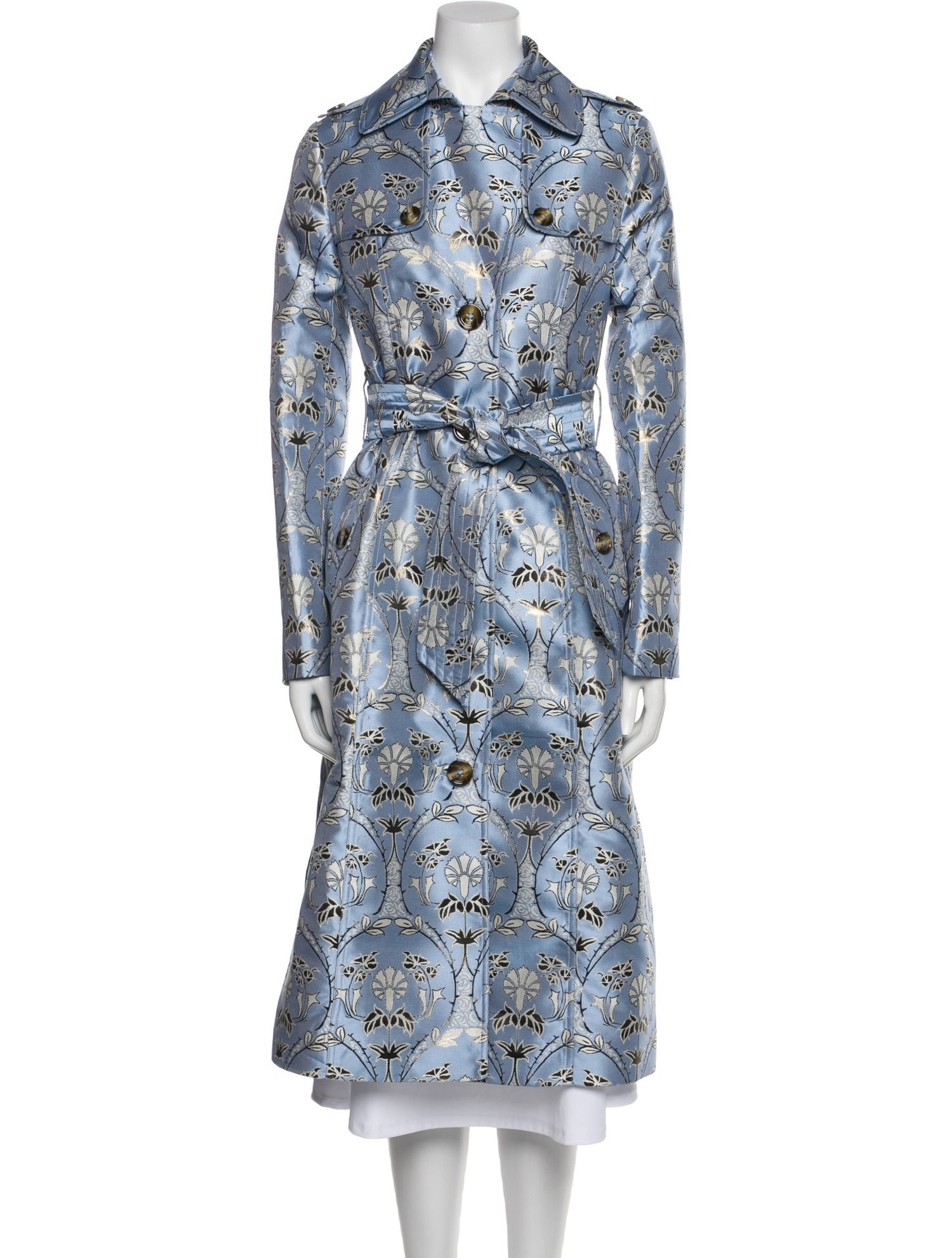 Cara Cara Floral Print Trench Coat w/ Tags