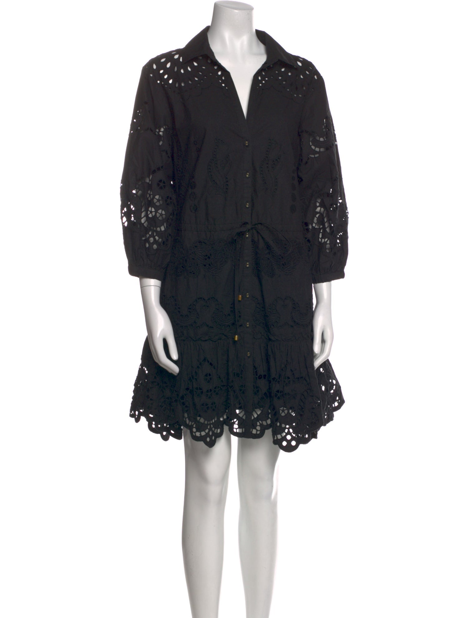 Cara Cara Lace Pattern Mini Dress