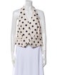 Cara Cara Linen Polka Dot Print Crop Top