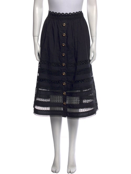 Cara Cara Embroidered Accent Knee-Length Skirt