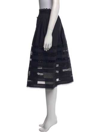 Cara Cara Embroidered Accent Knee-Length Skirt