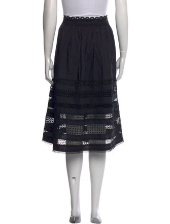 Cara Cara Embroidered Accent Knee-Length Skirt