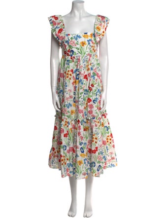 Cara Cara Floral Print Midi Length Dress