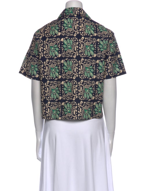 Cara Cara Printed V-Neck Crop Top