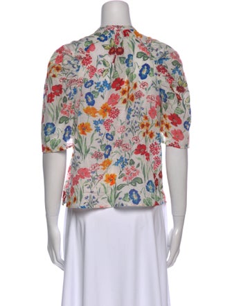 Cara Cara Floral Print Crew Neck Blouse
