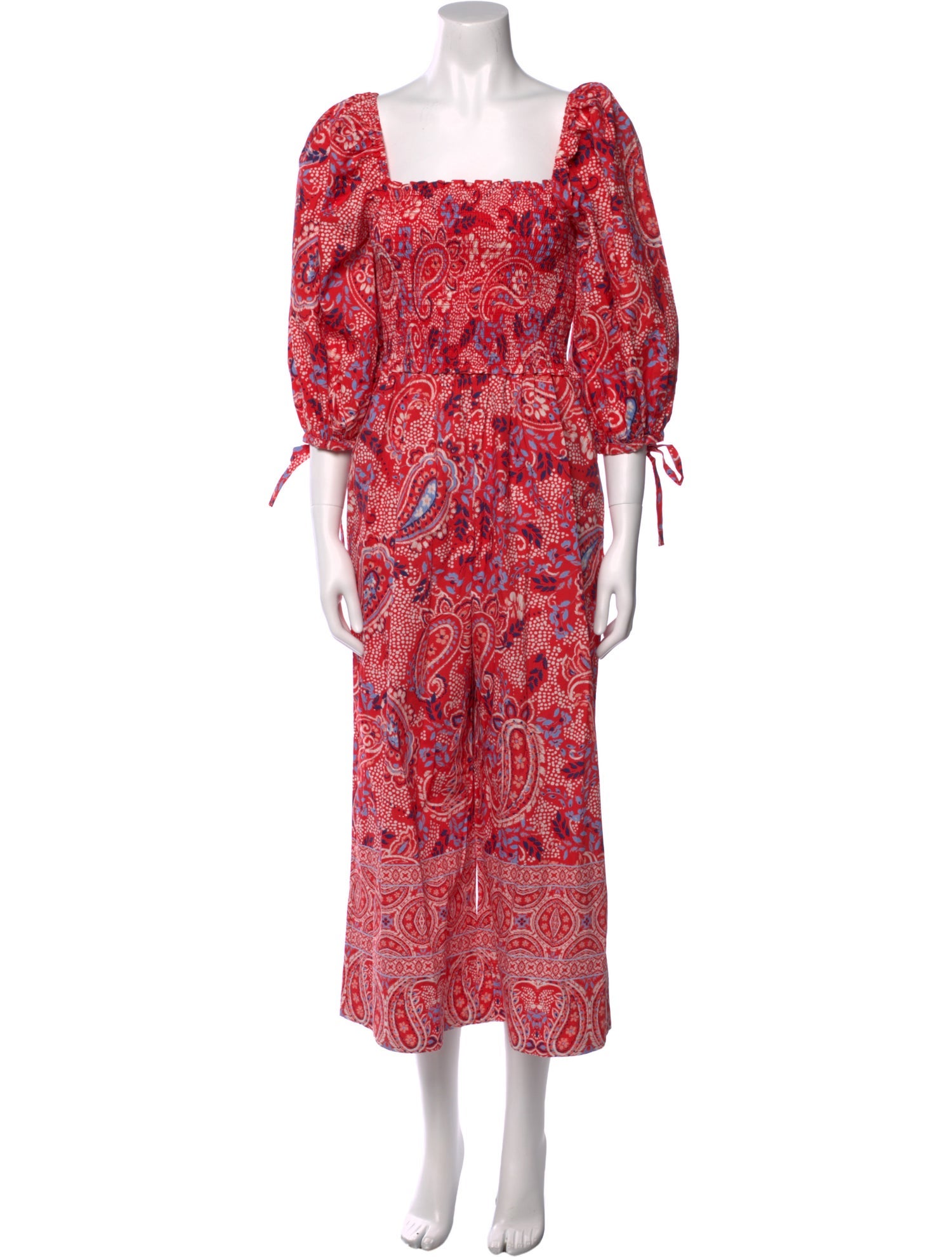 Cara Cara Paisley Print Square Neckline Jumpsuit w/ Tags