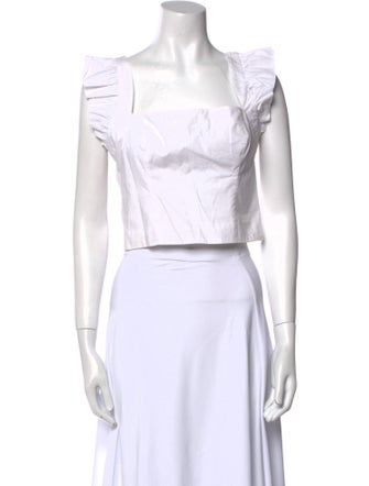 Cara Cara Square Neckline Sleeveless Crop Top