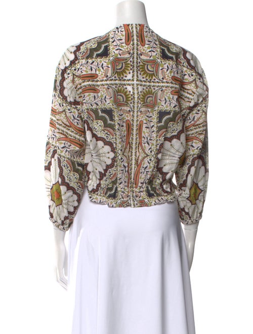 Cara Cara Paisley Print V-Neck Crop Top