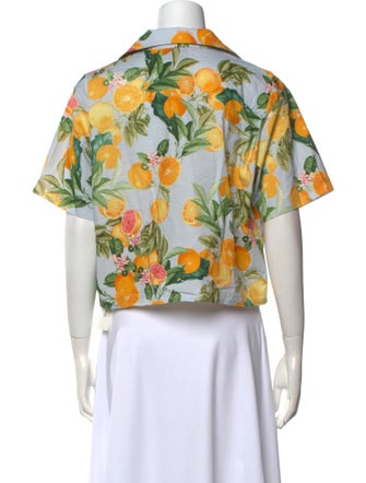 Cara Cara Floral Print Short Sleeve Crop Top