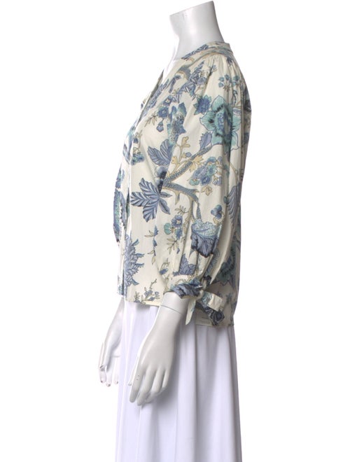 Cara Cara Printed V-Neck Blouse