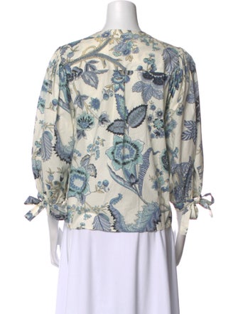 Cara Cara Printed V-Neck Blouse