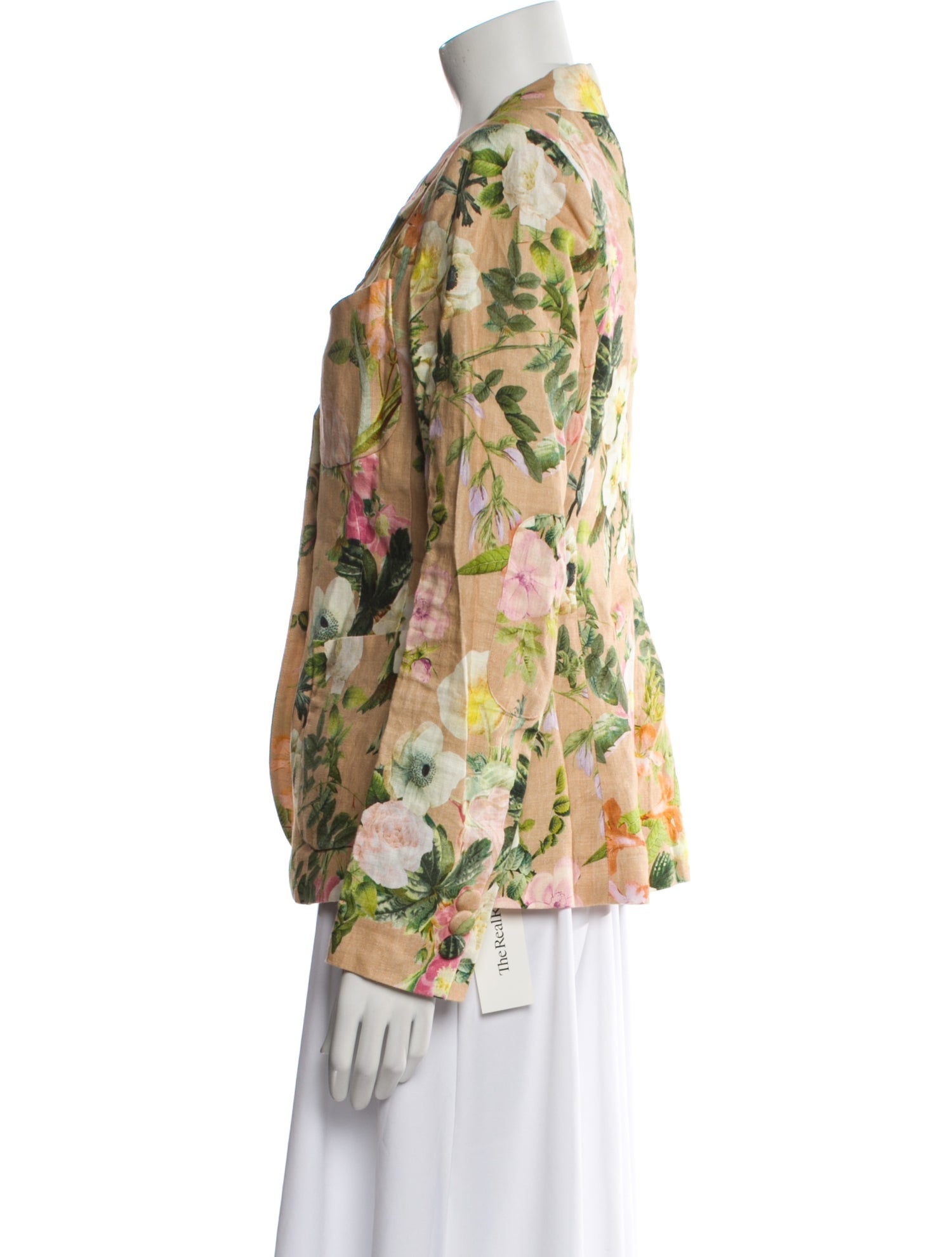Cara Cara Linen Floral Print Blazer