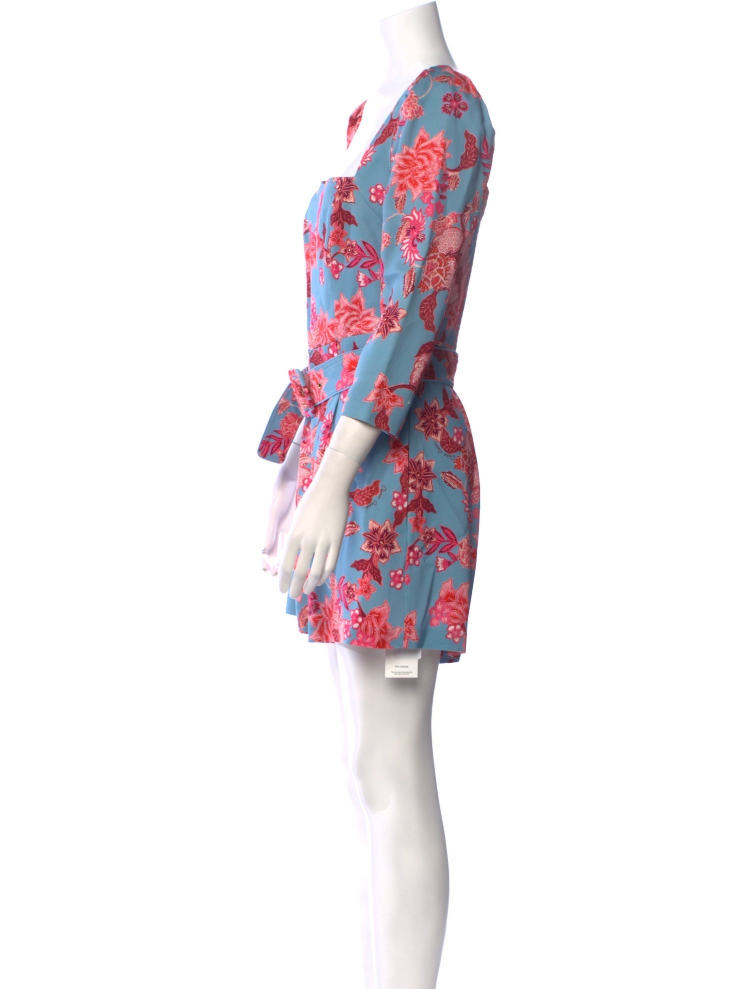 Cara Cara Floral Print Square Neckline Romper