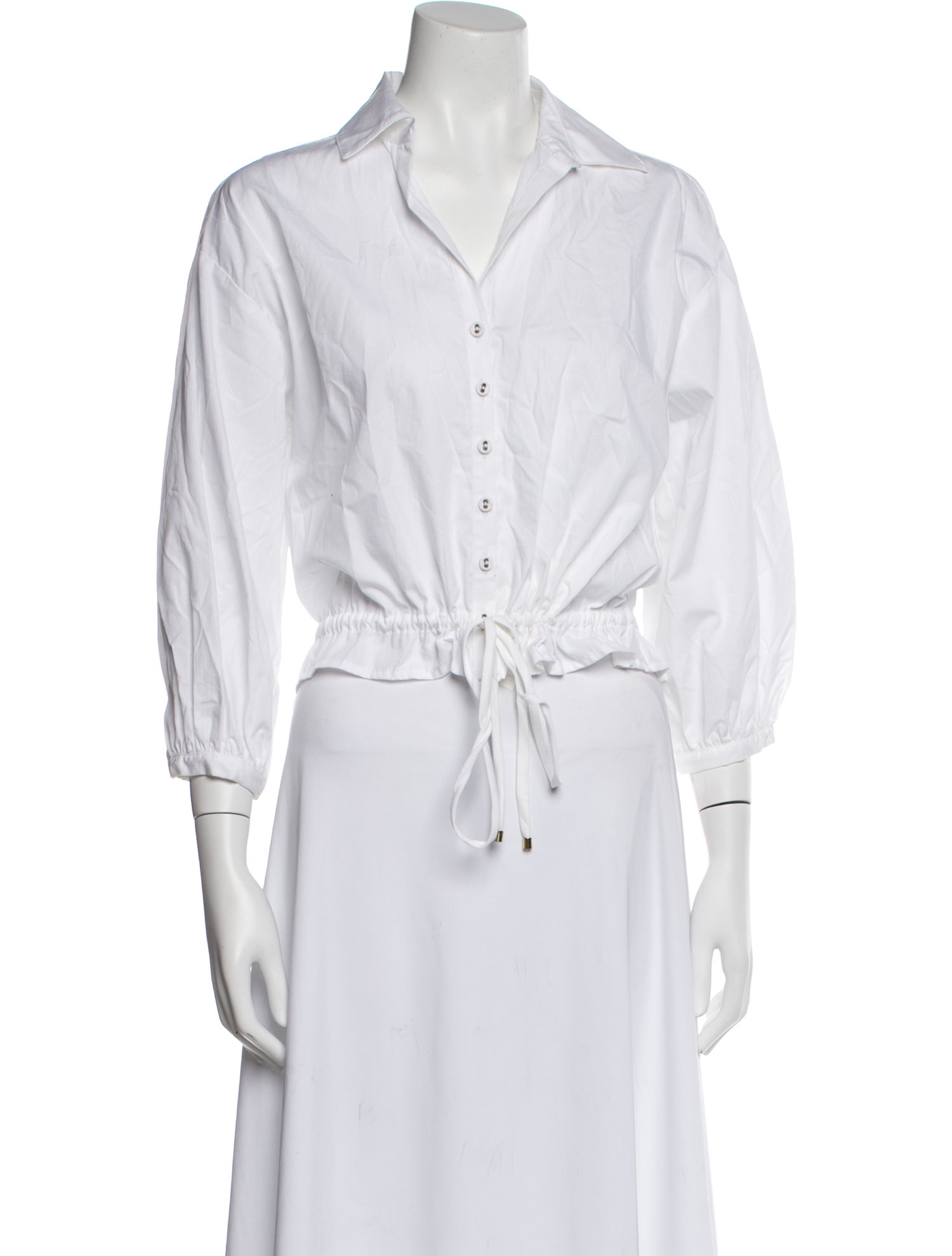 Cara Cara Three-Quarter Sleeve Crop Top