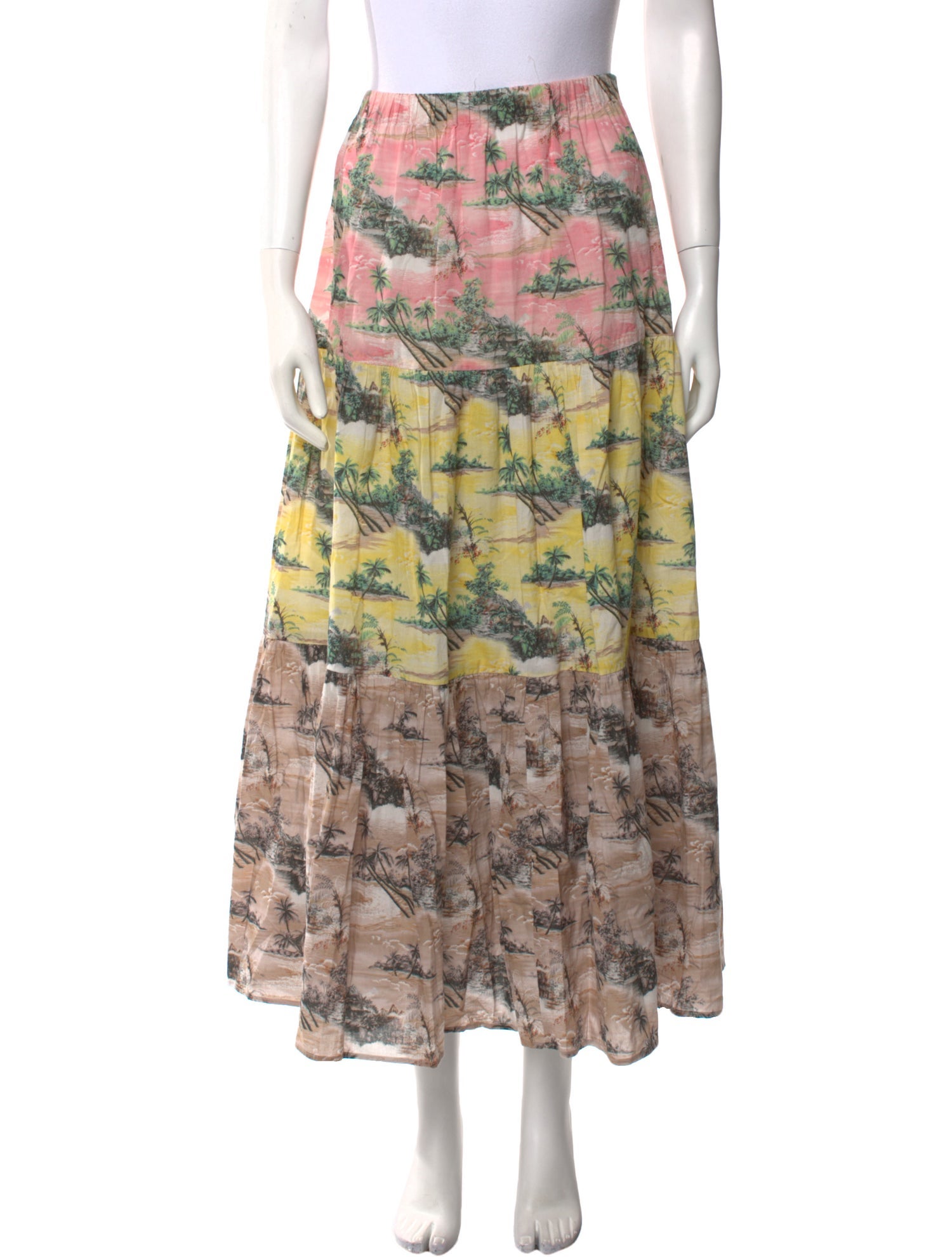 Cara Cara Floral Print Midi Length Skirt