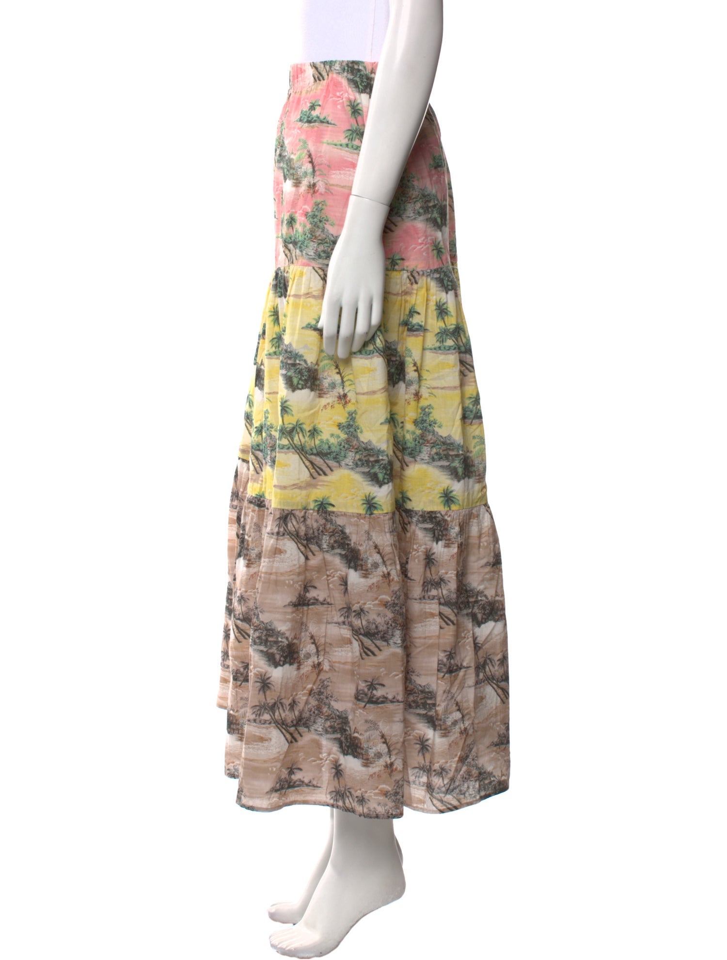 Cara Cara Floral Print Midi Length Skirt